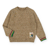 Mayoral Boys Speckled Knit Sweater ~ Truffle