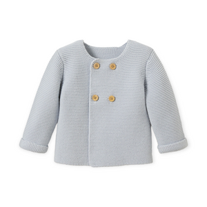 Elegant Baby Knit Cardigan & Pants Set ~ Blue