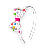 Lilies & Roses Big Bow Headband ~ Vibrant Stars