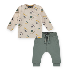 Babyface Baby l/s Printed T-Shirt & Joggers Set ~ Home Run!/Grass
