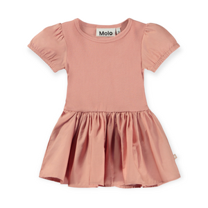 Molo Baby Caitlin Puff Sleeve Dress ~ Muted Rose