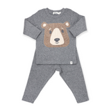 Oh Baby! Teddy Bear 2pc Set ~ Charcoal Grey