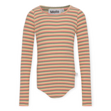 Molo Rochelle l/s Ribbed Top 7-12 ~ Sun Coral Moss