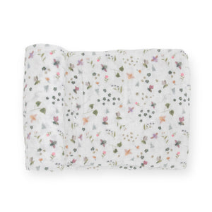 Little Unicorn Cotton Muslin Swaddle ~ Garden Bees