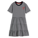 Scotch & Soda Girls Striped Jersey Dress ~ Black/White