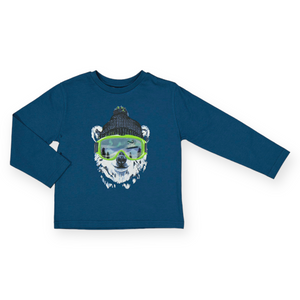 Mayoral Boys Ski Bear l/s T-Shirt ~ Atlantic