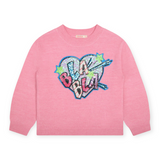 Billieblush Knit Sweater w/ Sequin Patch ~ Pink