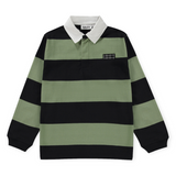 Molo Relz Striped Polo ~ Moss/Black