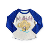 Rowdy Sprout Baby Def Leppard l/s Raglan Tee ~ Cream/Royal