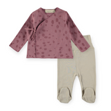 Babyclic Printed Kimono Top & Pants Set ~ Grape