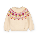 Mayoral Baby Girl Fair Isle Knit Sweater ~ Chickpea