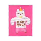 Egg Press Birthday Card ~ Birthday Bear Hugs