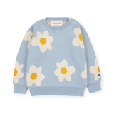 Bobo Choses Baby Knit Sweater ~ Big Flower/Light Blue