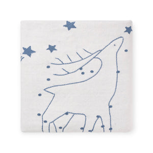 Elegant Baby Magic Sky Embroidered Knit Blanket ~ White