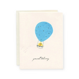 Flaunt Baby Card ~ Special Delivery Chick in Balloon