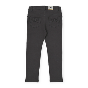 Mayoral Girls Basic Fleece Pants w/ Ruffle Pockets ~ Black