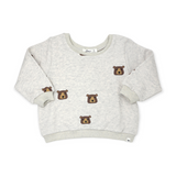 Oh Baby! Printed Boxy Sweatshirt & Sweatpants Set ~ Bears/Oatmeal Heather