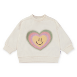 Molo Dana Heart Sweatshirt ~ Pearled Ivory