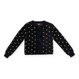 Imoga Dolce Fancy Knit Cardigan ~ Black/Gold