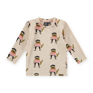 Babyface Baby l/s Printed T-Shirt ~ Monsieur Frog/Latte