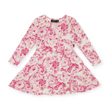 Rock Your Kid Toile Dress ~ White/Pink Floral
