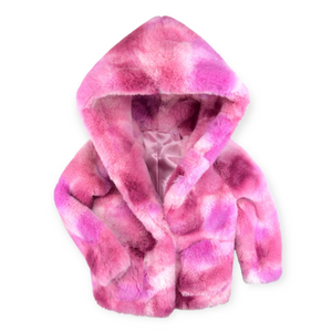 Appaman Girls Cleo Faux Fur Coat ~ Pink Fizz