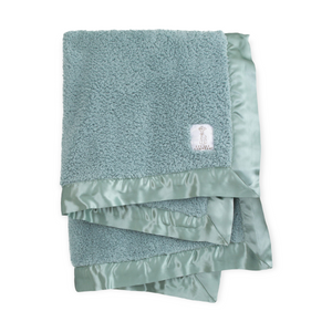 Little Giraffe Chenille Blanket ~ Sage