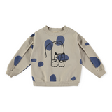 Babyclic Printed Sweatshirt & Sweatpants Set ~ Paint/Electric Blue