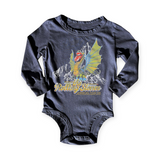Rowdy Sprout Rolling Stones l/s Onesie ~ Vintage Navy