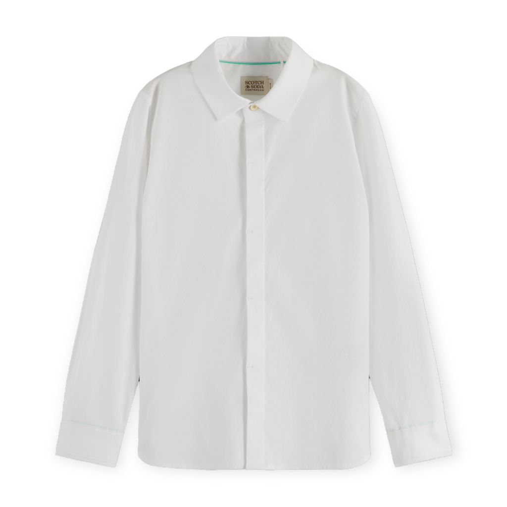 Scotch & Soda Boys Slim Fit Dress Shirt ~ White Born Yesterday Scotch & Soda Boys Slim Fit Dress Shirt ~ White Born Yesterday