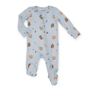 Angel Dear 2 Way Zipper Footie ~ Avo Toast Snow Fun