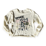 Rowdy Sprout Spice Girls Not Quite Crop l/s Tee ~ Vintage White