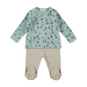 Babyclic Printed Kimono Top & Pants Set ~ Mint