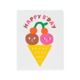 Egg Press Birthday Card ~ Ice Cream Birthday Wishes