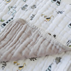 Little Unicorn Cotton Muslin Quilt ~ Forest Friends