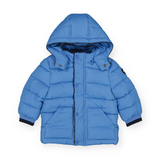 Mayoral Baby Boy Hooded Puffer Coat w/ Logo Detail ~ Sky