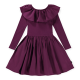 Molo Cille l/s Ruffle Dress ~ Purple Shadow