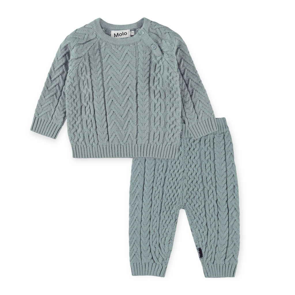 Baby Boys Cable Knit Jumper in Green