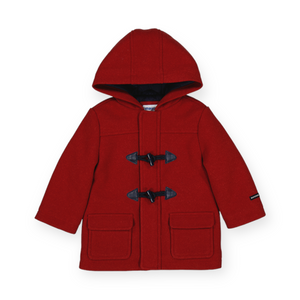 Mayoral Baby Boy Hooded Toggle Coat ~ Red