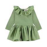 Molo Baby Crystala Ruffle Dress ~ Moss Green