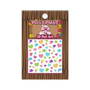 Piggy Paint Heart Nail Stickers