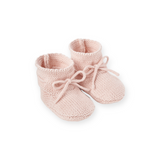 Elegant Baby Garter Knit Booties ~ Pink