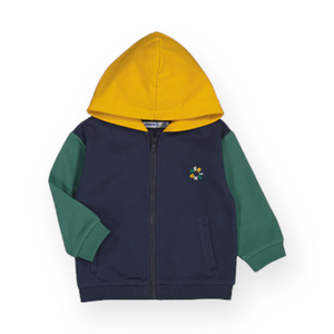 Mayoral Baby Boy Friends l/s Tee, Hoodie & Sweatpants Set ~ White/Navy/Green