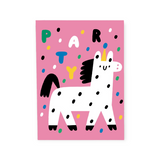 Rumble Cards Birthday Card ~ Party Llama/Pink