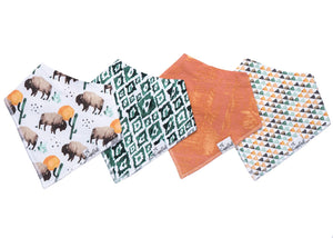 Copper Pearl Bandana Bib Set ~ Bison
