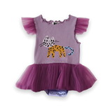 Petite Hailey Baby Cat Tutu Onesie ~ Purple