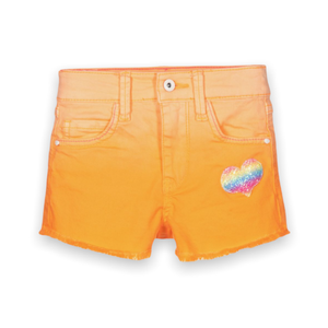 Billieblush Dip Dye Shorts w/ Heart Patch ~ Orange