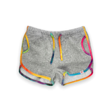 Appaman Girls Sierra Shorts 7-12 ~ Cool Grey/Rainbow