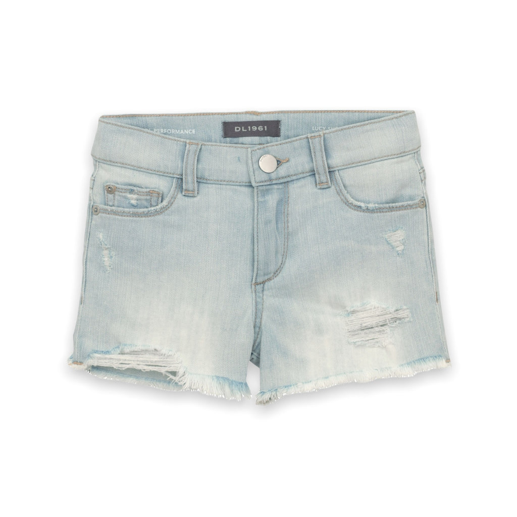 DL1961 Lucy High Rise Cut Off Shorts ~ Frost Distressed