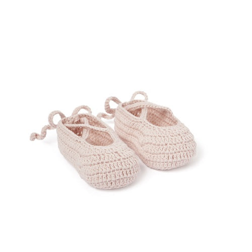 Elegant Baby Knit Ballerina Booties ~ Pink